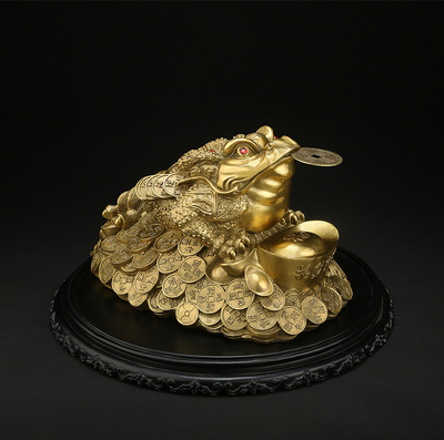 金铜金蟾招财摆件定制 金属工艺品定做 铜制品铜制工艺品批发 金属摆件工厂直销