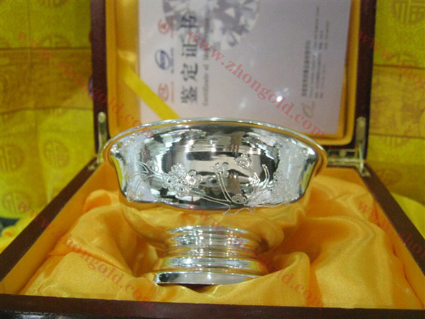 家用金银制品 纯金银碗