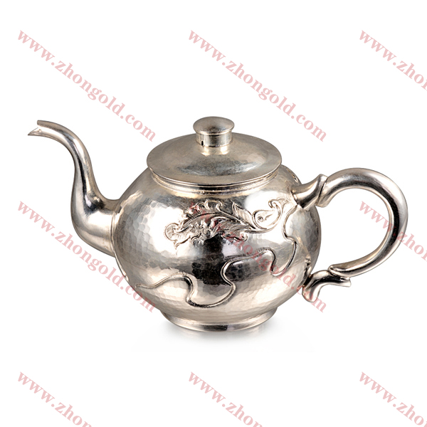 家用金银制品 纯金银茶壶