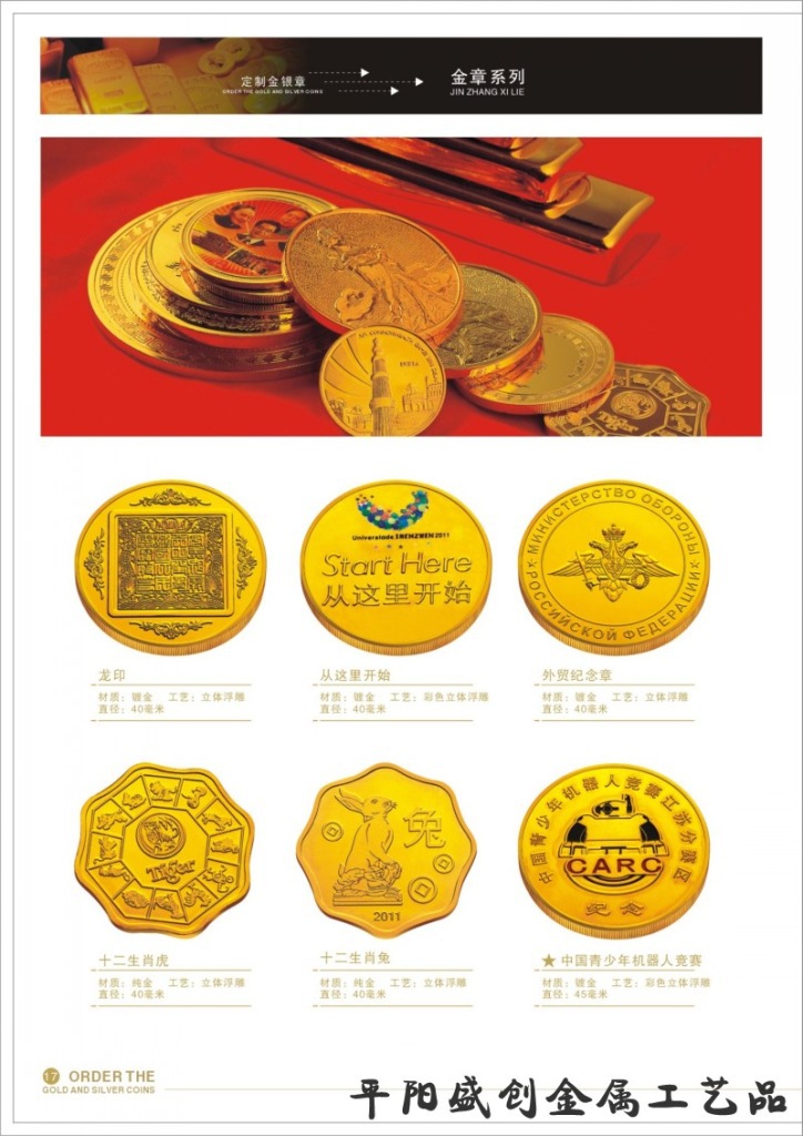 【厂家直销镀金纪念章纪念币 镀银纪念章 金银纪念章 盛创金属精品】价格,厂家,图片,钱币类,平阳县盛创金属制品厂-